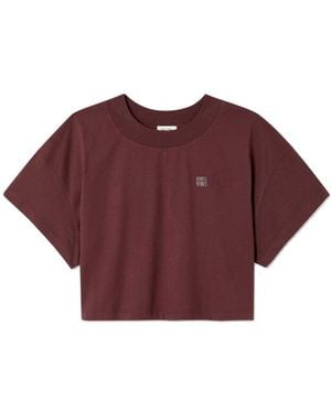 American Vintage Gixy Cotton T-Shirt - Purple