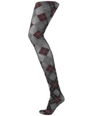 SUI AVA Argyle Tights 40D - Black