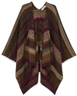 Ba&sh Perros Wool Poncho - Brown