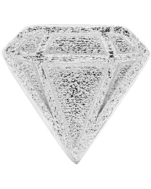 Lulu Diamond Cut Single Stud Earring - White