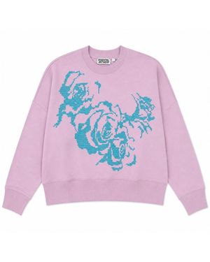 Essentiel Antwerp Juo Cross Stitch Jumper - Purple