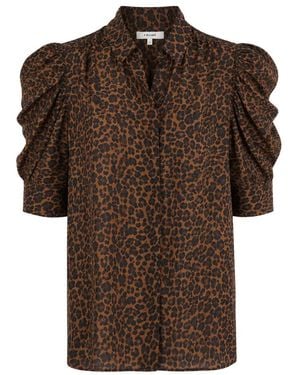 FRAME Gillian Silk Blouse - Brown