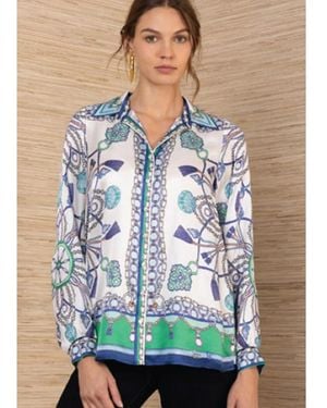 Hale Bob Chain And Rope Printed Shirt - Blue