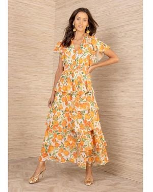 Hale Bob Print Tiered Dress - Natural