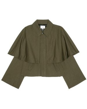 FRAME Paddock Cape Jacket - Green