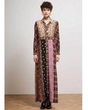 Hayley Menzies Edie Silk Shirt Dress - Brown