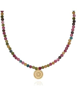Anna Beck Multi-Colour Jade Beaded 16-18" Necklace - Metallic