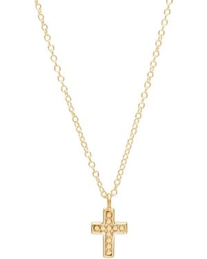 Anna Beck Small Cross Necklace - Metallic