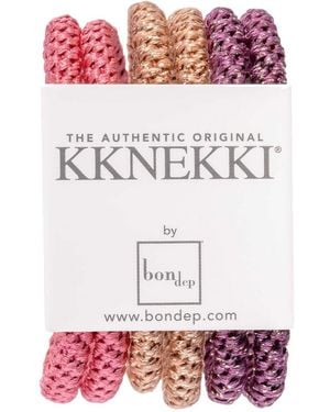 KKNEKKI Hair Tie Slim Bundle 6 Pack - Red