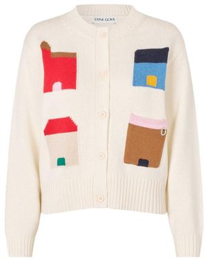 Stine Goya Cropped Pocket Cardigan - Pink