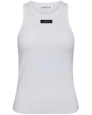 Haute L'Amitié Rib Badge Tank Top - White
