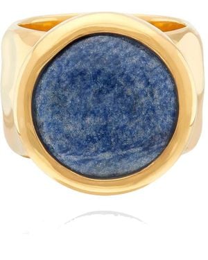 Anna Beck Large Wavy Dumortierite Signet Ring - Blue