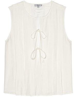 Rails Aja Pleated Tie Front Top - Natural