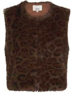 Nooki Design Edelweiss Faux Fur Gilet - Brown
