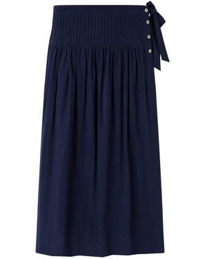 Damson Madder Josie Midi Skirt - Blue