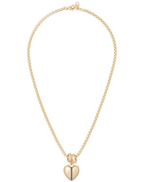 Roxanne Assoulin Sapphire Stripe Mini Heart Necklace - Metallic