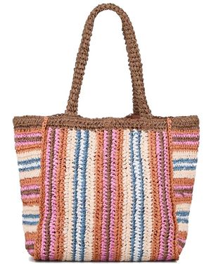 Becksöndergaard Stripe Straw Tota Bag - Red