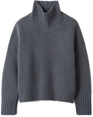Soft Goat Cashmere Girlfriend Turtleneck - Grey