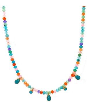 Anna Beck Frida Beaded Charm Necklace - Metallic