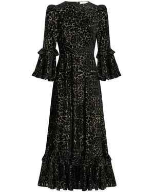 Queen of Archive Chiara Velvet Maxi Dress - Black