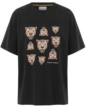 Hayley Menzies Leopard Face T-Shirt - Black