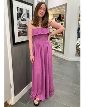 Ba&sh Viky Cotton Strapless Maxi Dress - Pink