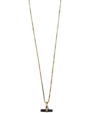 Rachel Jackson Mini Aventurine Disco T Bar Necklace - Metallic