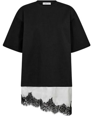 Haute L'Amitié Loose Mix Lingerie Tee - Black