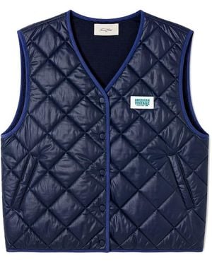 American Vintage Tovabay Padded Gilet - Blue