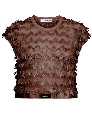 Haute L'Amitié Limone Crop Top - Brown