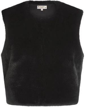 Nooki Design Edelweiss Faux Fur Gilet - Black