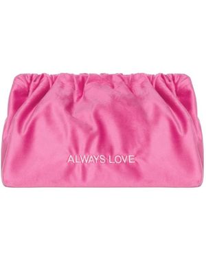 Sorbet Island Velvet Clutch - Pink