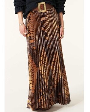 Ba&sh Sow Pleated Maxi Skirt - Brown