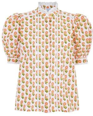 Pink City Prints Vera Organic Cotton Top - Natural