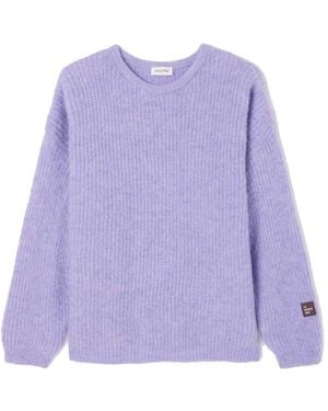 American Vintage East Ribbed Crewneck Jumper - Purple