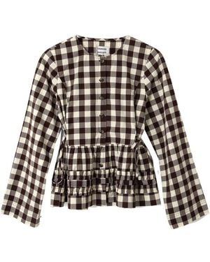 Damson Madder Madison Cotton Blouse - Black