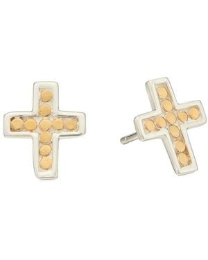 Anna Beck Cross Stud Earrings - Metallic