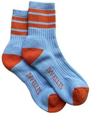 Ivy Ellis Vintage Cotton Sport Sock - Blue