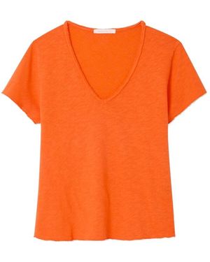 American Vintage Sonoma V-Neck T-Shirt - Orange