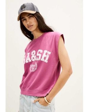 Ba&sh Beata Jersey Sleeveless Sweatshirt - Pink
