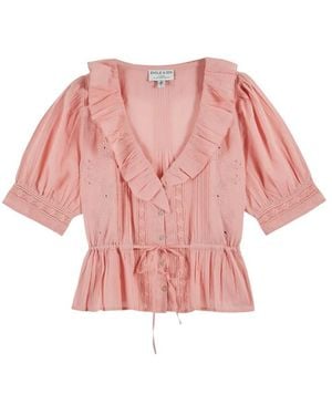 Emile Et Ida Damoiseau Organic Cotton Blouse - Pink