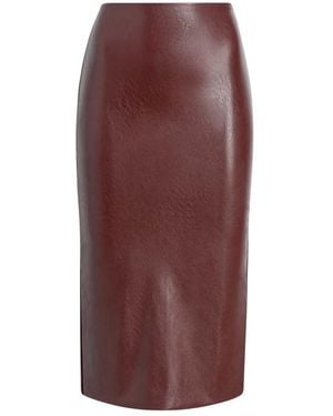 Commando Faux Leather Midi Skirt - Purple