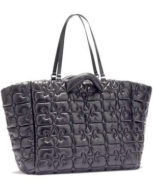 Ganni Re-Tech Quilted Tote Bag - Black