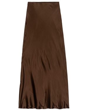 Rails Romina Satin Midi Skirt - Brown