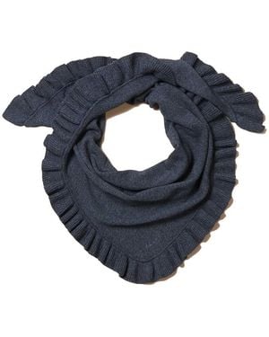 TBCo Large Merino Wool Triangle Scarf - Blue