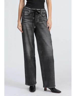 Rag & Bone Rb Miramar Terry Wide Leg Cotton Trousers - Black