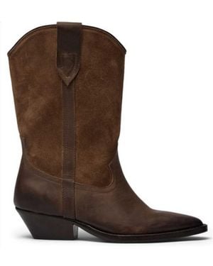 Pavement Panikki Western Leather Boots - Brown