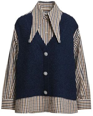 Essentiel Antwerp Kute Layered Vest - Blue