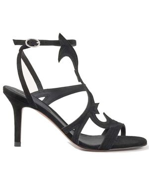 Ba&sh Cate Suede Heeled Sandals - Black