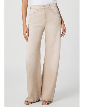 PAIGE Arellia 32" High Rise Barrel Leg Jeans - Natural